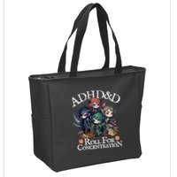 Adhd Dnd Adventurers Roll For Concentration Zip Tote Bag