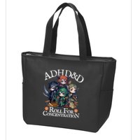 Adhd Dnd Adventurers Roll For Concentration Zip Tote Bag