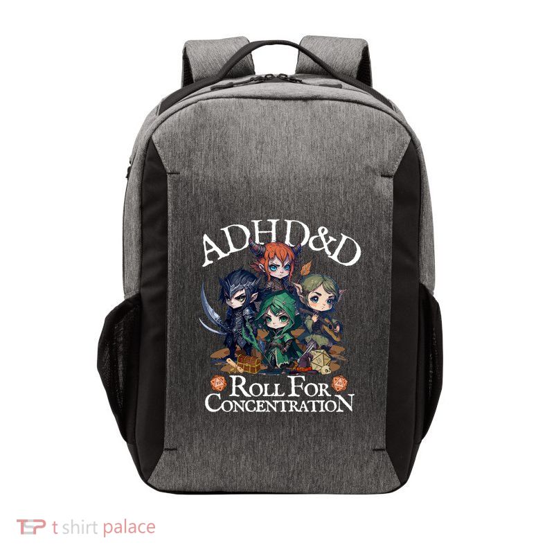 Adhd Dnd Adventurers Roll For Concentration Vector Backpack