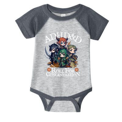 Adhd Dnd Adventurers Roll For Concentration Infant Baby Jersey Bodysuit