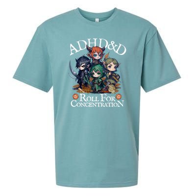 Adhd Dnd Adventurers Roll For Concentration Sueded Cloud Jersey T-Shirt