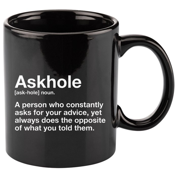 Askhole Definition Adult 11oz C Handle Ceramic Mug