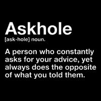 Askhole Definition Adult Drawstring Bag
