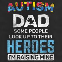 Autism Dad Autism Awareness Autistic Spectrum ASD 7 Panel Mesh Trucker Snapback Hat
