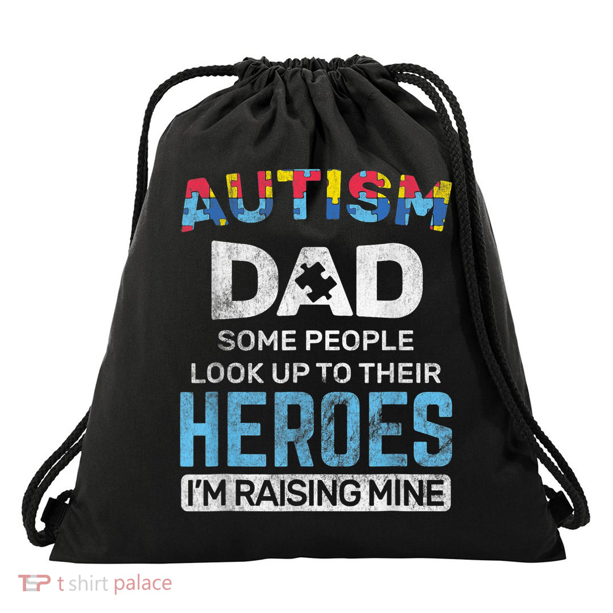 Autism Dad Autism Awareness Autistic Spectrum ASD Drawstring Bag