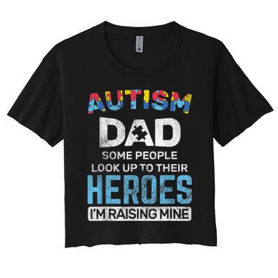 Autism Dad Autism Awareness Autistic Spectrum ASD Crop Top