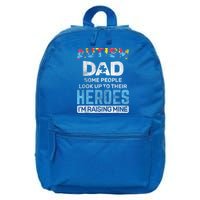 Autism Dad Autism Awareness Autistic Spectrum ASD 16 in Basic Backpack