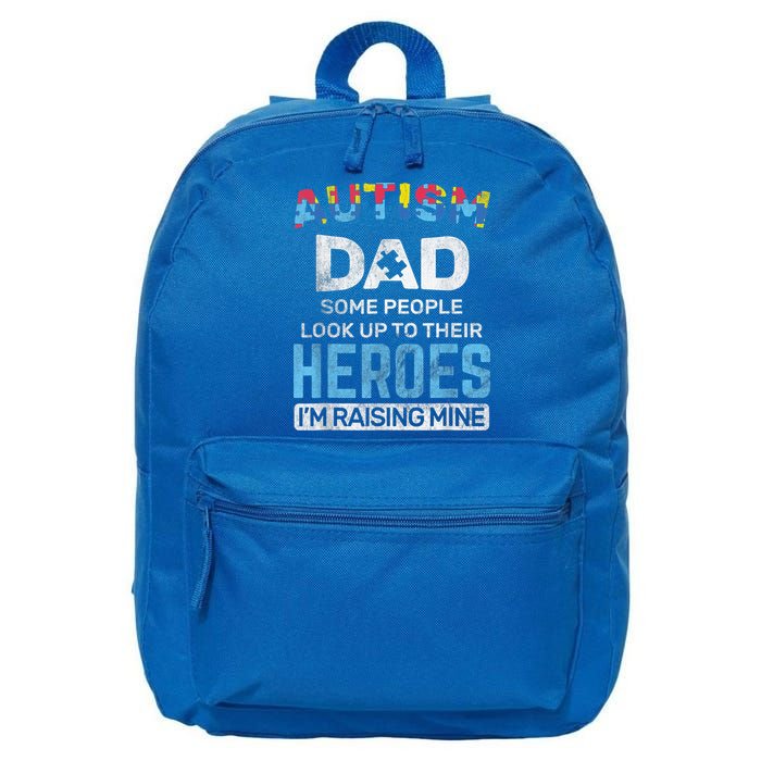 Autism Dad Autism Awareness Autistic Spectrum ASD 16 in Basic Backpack