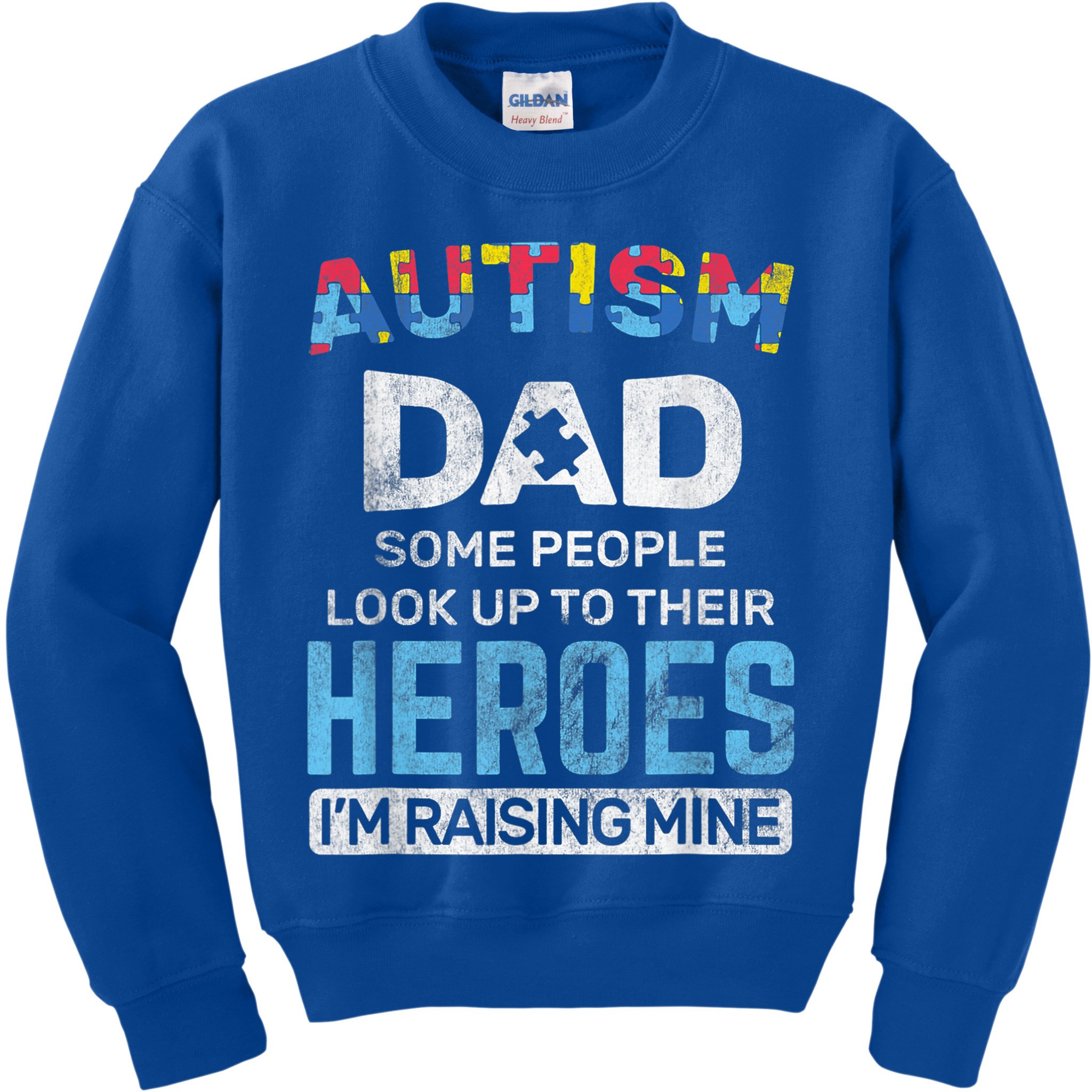 Autism Dad Autism Awareness Autistic Spectrum ASD Kids Sweatshirt