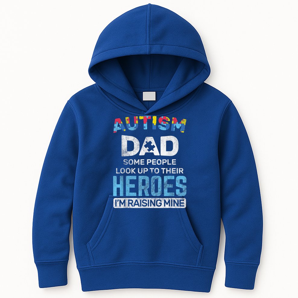 Autism Dad Autism Awareness Autistic Spectrum ASD Kids Hoodie
