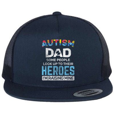 Autism Dad Autism Awareness Autistic Spectrum ASD Flat Bill Trucker Hat