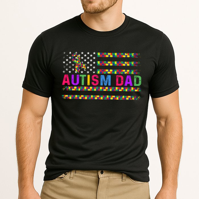 Autism Dad Autistic Child Father's Day Slogan Cooling Performance Crew T-Shirt