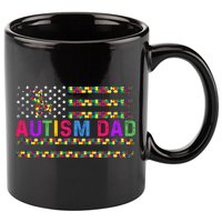 Autism Dad Autistic Child Father's Day Slogan 11oz C Handle Ceramic Mug