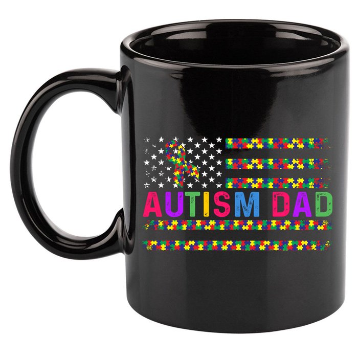 Autism Dad Autistic Child Father's Day Slogan 11oz C Handle Ceramic Mug