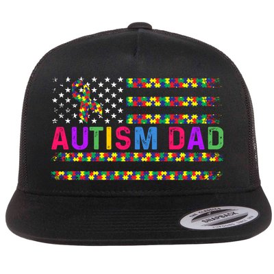 Autism Dad Autistic Child Father's Day Slogan Flatbill Hat
