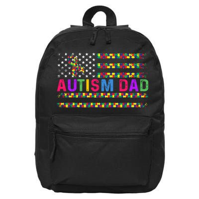 Autism Dad Autistic Child Father's Day Slogan 16 in Basic Backpack