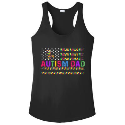 Autism Dad Autistic Child Father's Day Slogan Ladies PosiCharge Competitor Racerback Tank