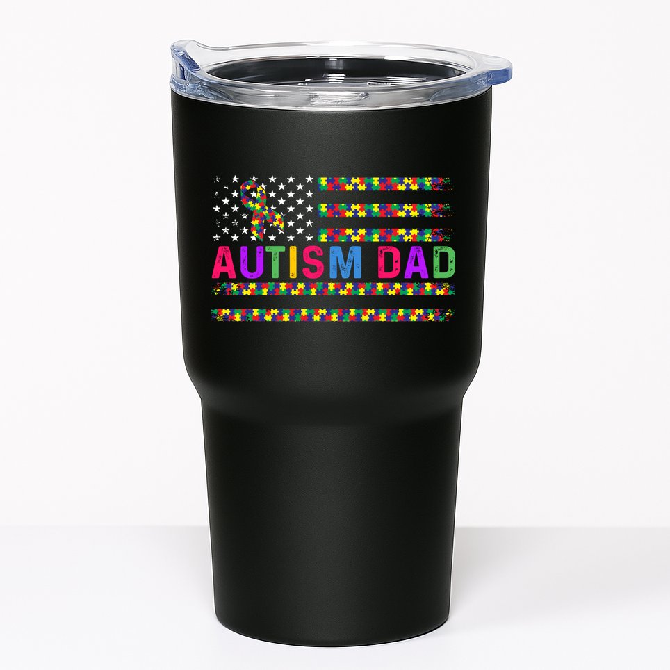Autism Dad Autistic Child Father's Day Slogan Tumbler