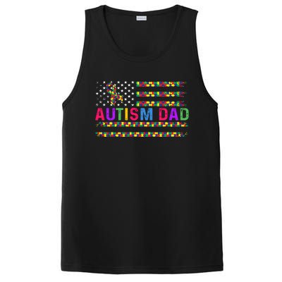 Autism Dad Autistic Child Father's Day Slogan PosiCharge Competitor Tank