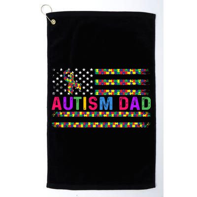 Autism Dad Autistic Child Father's Day Slogan Golf Towel