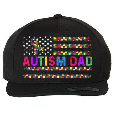 Autism Dad Autistic Child Father's Day Slogan Wool Snapback Cap