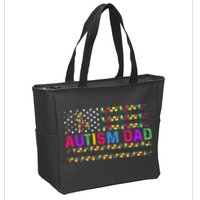 Autism Dad Autistic Child Father's Day Slogan Zip Tote Bag