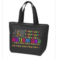 Autism Dad Autistic Child Father's Day Slogan Zip Tote Bag