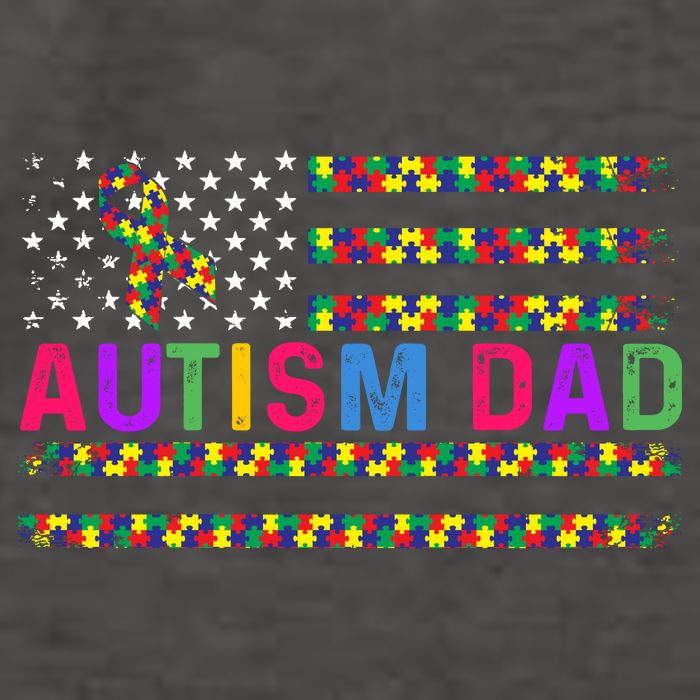 Autism Dad Autistic Child Father's Day Slogan Vector Backpack