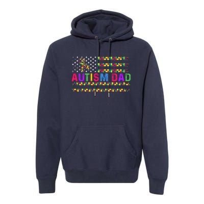 Autism Dad Autistic Child Father's Day Slogan Premium Hoodie