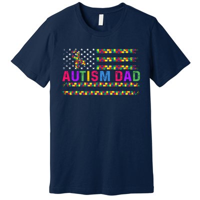 Autism Dad Autistic Child Father's Day Slogan Premium T-Shirt