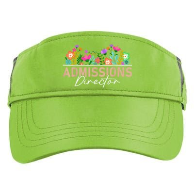 Admissions Director Appreciation Floral Adult Drive Performance Visor