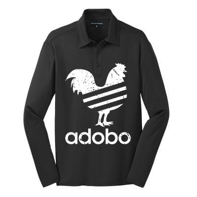 Adobo Distressed Silk Touch Performance Long Sleeve Polo