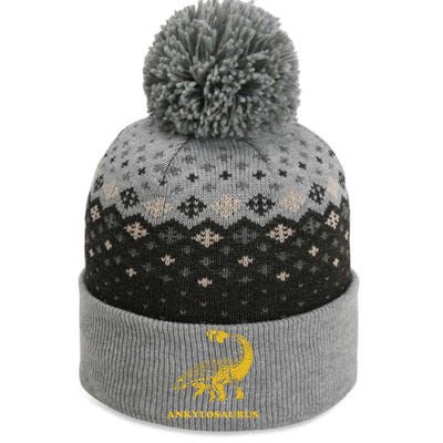 Ankylosaurus Dinosaur The Baniff Cuffed Pom Beanie