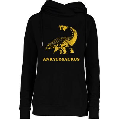 Ankylosaurus Dinosaur Womens Funnel Neck Pullover Hood