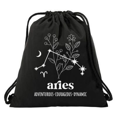 Aries Definition Aries Zodiac Sign Aries Birthday Drawstring Bag