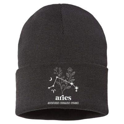 Aries Definition Aries Zodiac Sign Aries Birthday Sustainable Knit Beanie