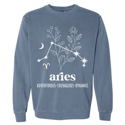 Aries Definition Aries Zodiac Sign Aries Birthday Garment-Dyed Sweatshirt