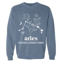 Aries Definition Aries Zodiac Sign Aries Birthday Garment-Dyed Sweatshirt