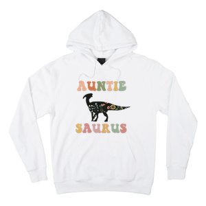 Auntiesaurus Dinosaur Auntie Saurus Family Matching Flower Hoodie