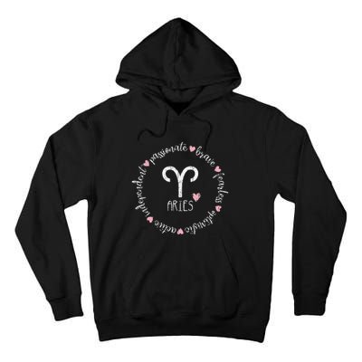 Aries Description Apparel Wo Funny Zodiac Sign Gift Tall Hoodie