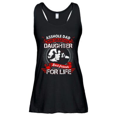 Asshole Dad And Smartass Daughter Best Friend For Life Ladies Essential Flowy Tank