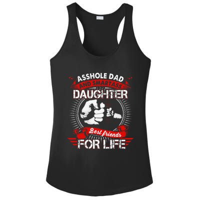 Asshole Dad And Smartass Daughter Best Friend For Life Ladies PosiCharge Competitor Racerback Tank