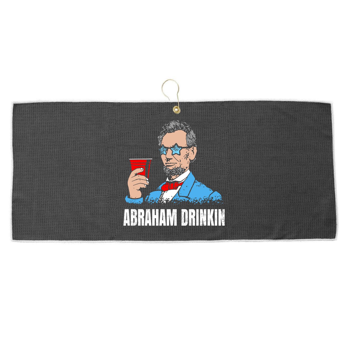 Abraham Drinkin Large Microfiber Waffle Golf Towel