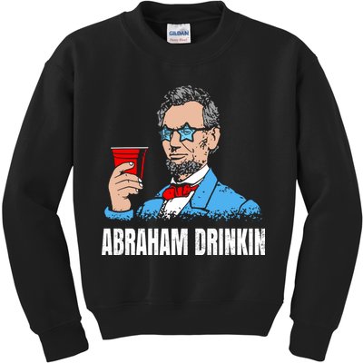 Abraham Drinkin Kids Sweatshirt