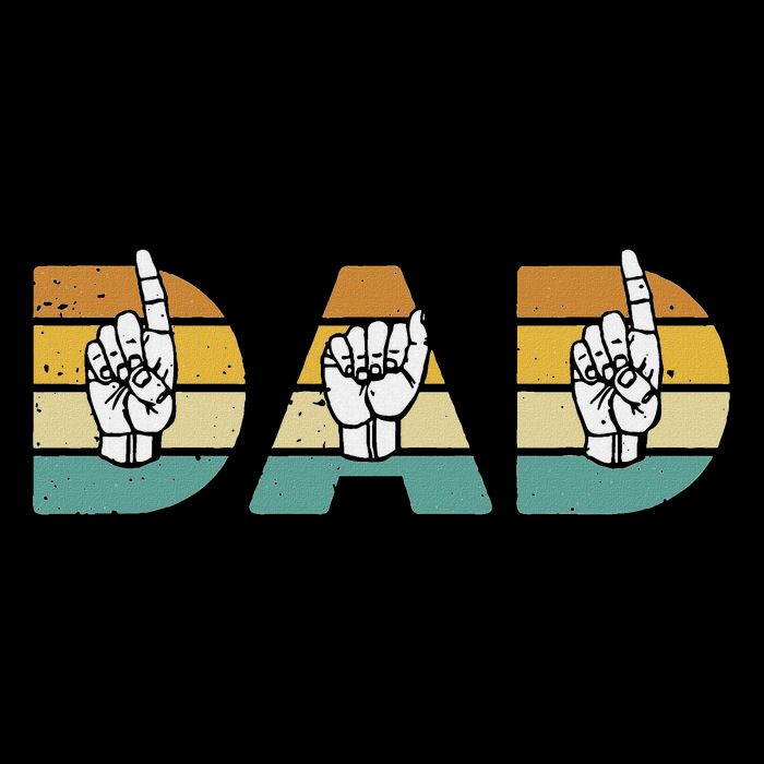 Asl Dad American Sign Language Deaf Awareness Support Mousepad