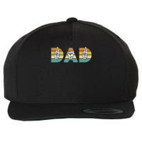 Asl Dad American Sign Language Deaf Awareness Support Wool Snapback Cap