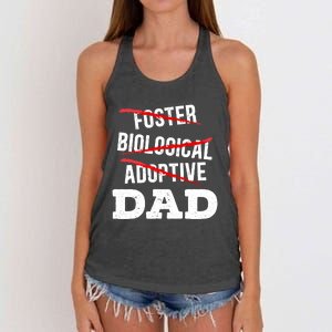 Adoptive Dad Adoption Announcet Foster Father Gotcha Day Meaningful Gift Women's Knotted Racerback Tank