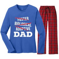 Adoptive Dad Adoption Announcet Foster Father Gotcha Day Meaningful Gift Women's Long Sleeve Flannel Pajama Set 