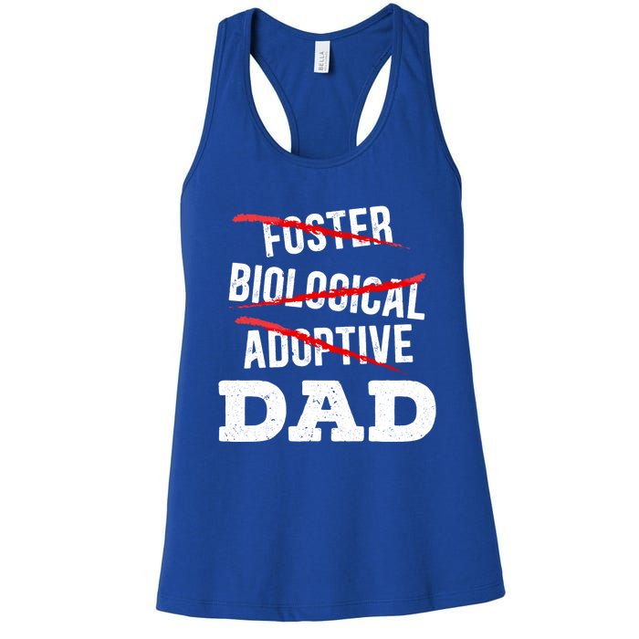 Adoptive Dad Adoption Announcet Foster Father Gotcha Day Meaningful Gift Women's Racerback Tank