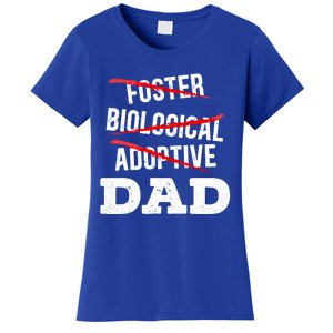 Adoptive Dad Adoption Announcet Foster Father Gotcha Day Meaningful Gift Women's T-Shirt